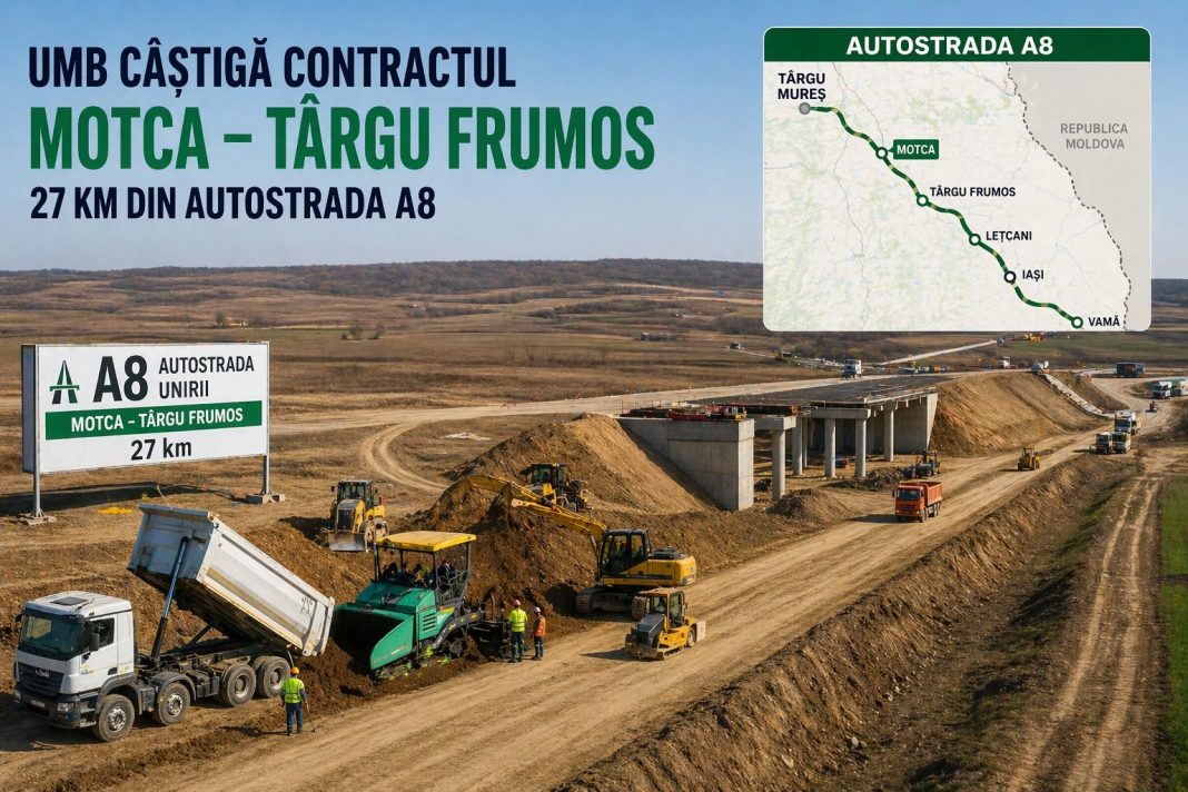 UMB câștigă la reevaluare contractul pentru lotul Moțca – Târgu Frumos de pe A8 UMB câștigă la reevaluare contractul pentru lotul Moțca – Târgu Frumos de pe A8
