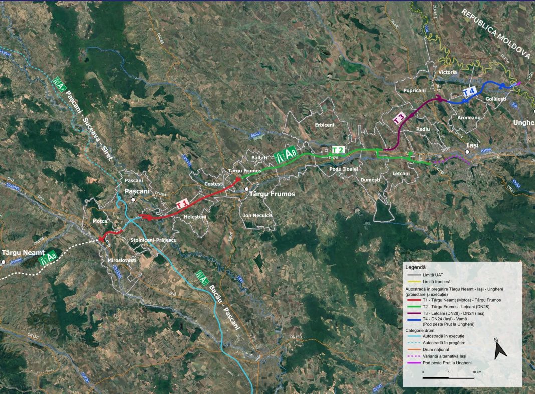 Autostrada Unirii A8: CNIR a emis ordinul de începere a proiectării pentru 45 de kilometri din județul Iași Autostrada Unirii A8: CNIR a emis ordinul de începere a proiectării pentru 45 de kilometri din județul Iași