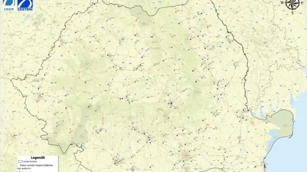 CNAIR publică harta anchetelor Origine–Destinație: patru noi zile de măsurători în octombrie și noiembrie CNAIR publică harta anchetelor Origine–Destinație: patru noi zile de măsurători în octombrie și noiembrie